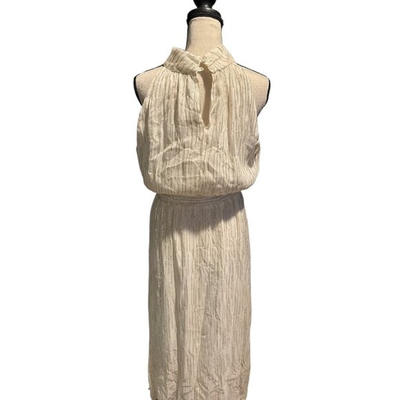Drew Anthropologie White & Gold‎ Metallic Dress – Size Medium (NWT) - Picture 6 of 6